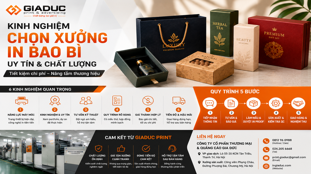 Chia Sẻ Kinh Nghiệm Chọn Xưởng In Bao Bì Uy Tín Và Chất Lượng