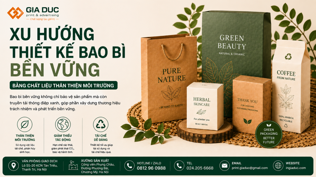 Xu Hướng Thiết Kế Bao Bì Bền Vững Bằng Chất Liệu Thân Thiện Môi Trường