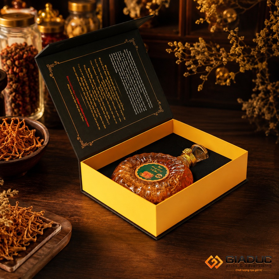 in hộp cứng đựng đông trùng hạ thảo
