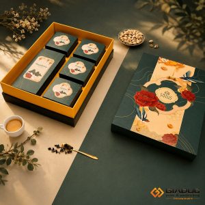 in hộp cứng đựng dược liệu kiểu âm dương