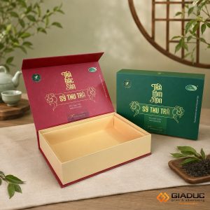 in hộp cứng đựng dược liệu kiểu nam châm