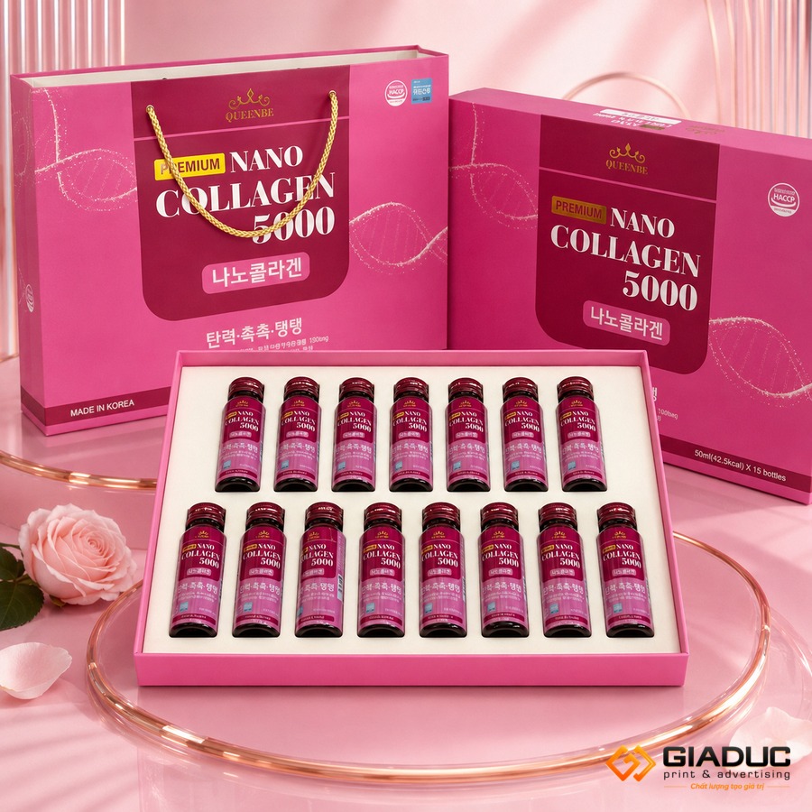 in hộp cứng đựng thực phẩm chức năng collagen