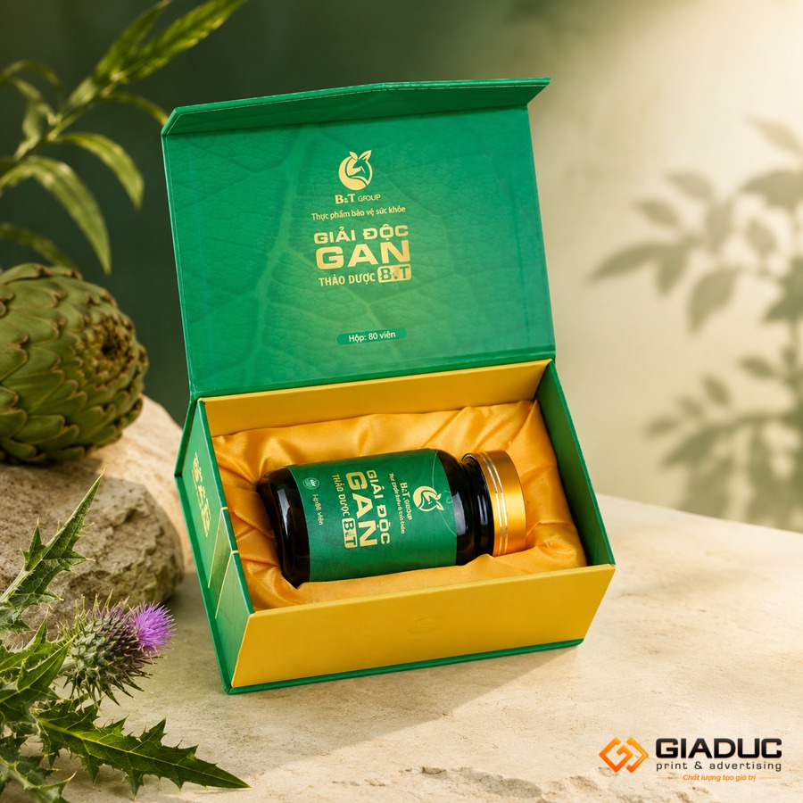 in hộp cứng đựng thực phẩm chức năng gan