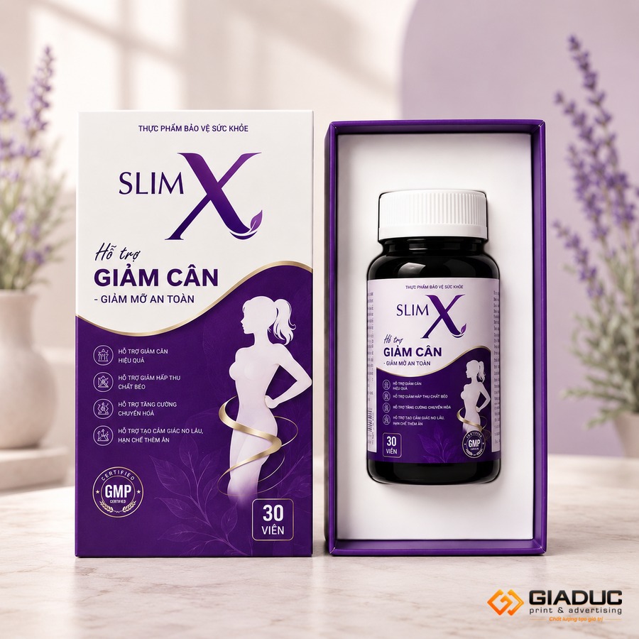 in hộp cứng đựng thực phẩm chức năng giảm cân