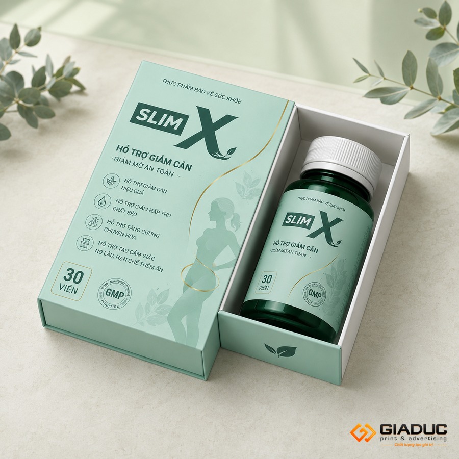 in hộp cứng đựng thực phẩm chức năng giảm cân