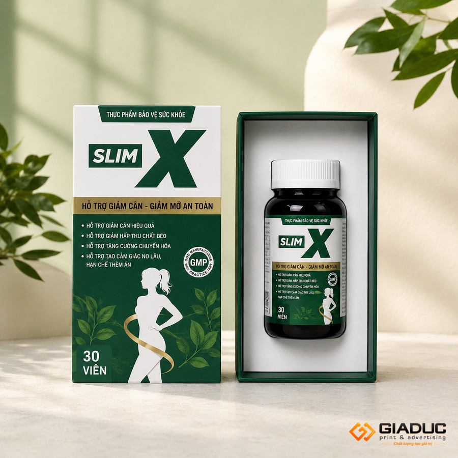 in hộp cứng đựng thực phẩm chức năng giảm cân