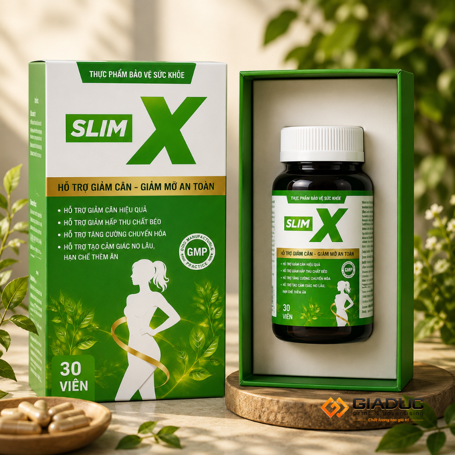 in hộp cứng đựng thực phẩm chức năng giảm cân