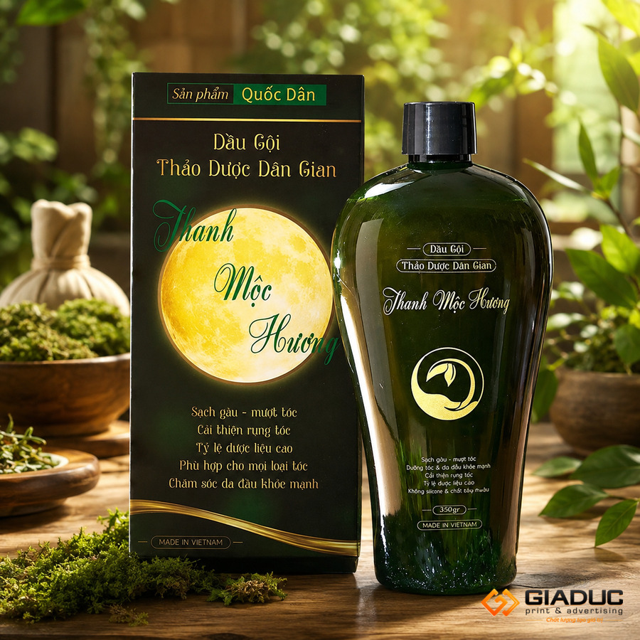 in hộp đựng dầu gội