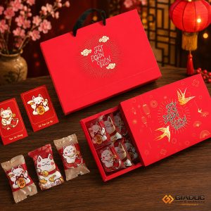 in hộp giấy đựng bánh kẹo