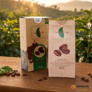 in hộp giấy đựng cà phê
