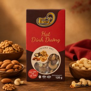 in hộp giấy đựng hạt dinh dưỡng