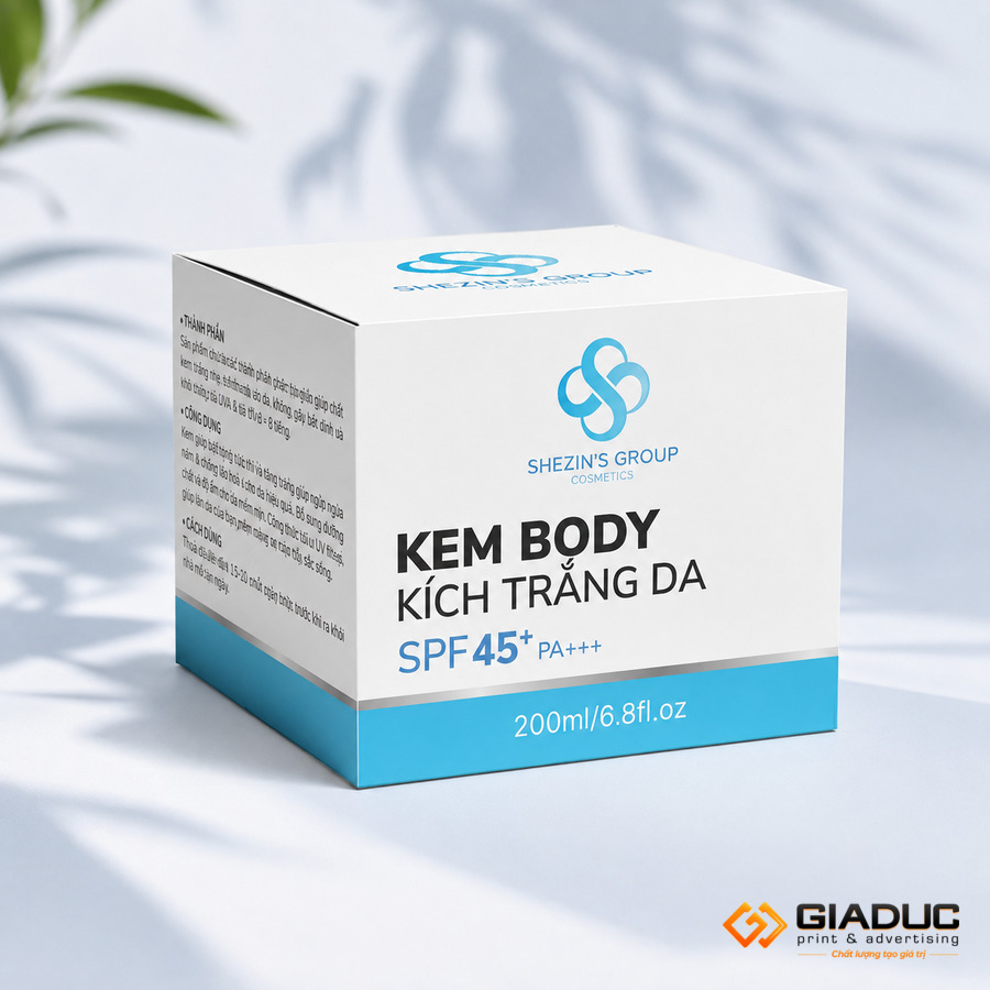 in hộp giấy đựng kem dưỡng