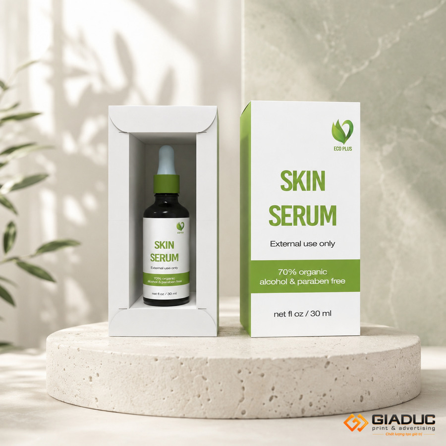 in hộp giấy đựng serum