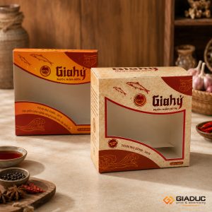 in hộp giấy đựng thức ăn