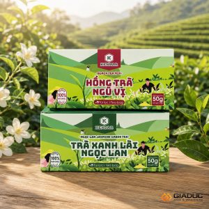 in hộp giấy đựng trà