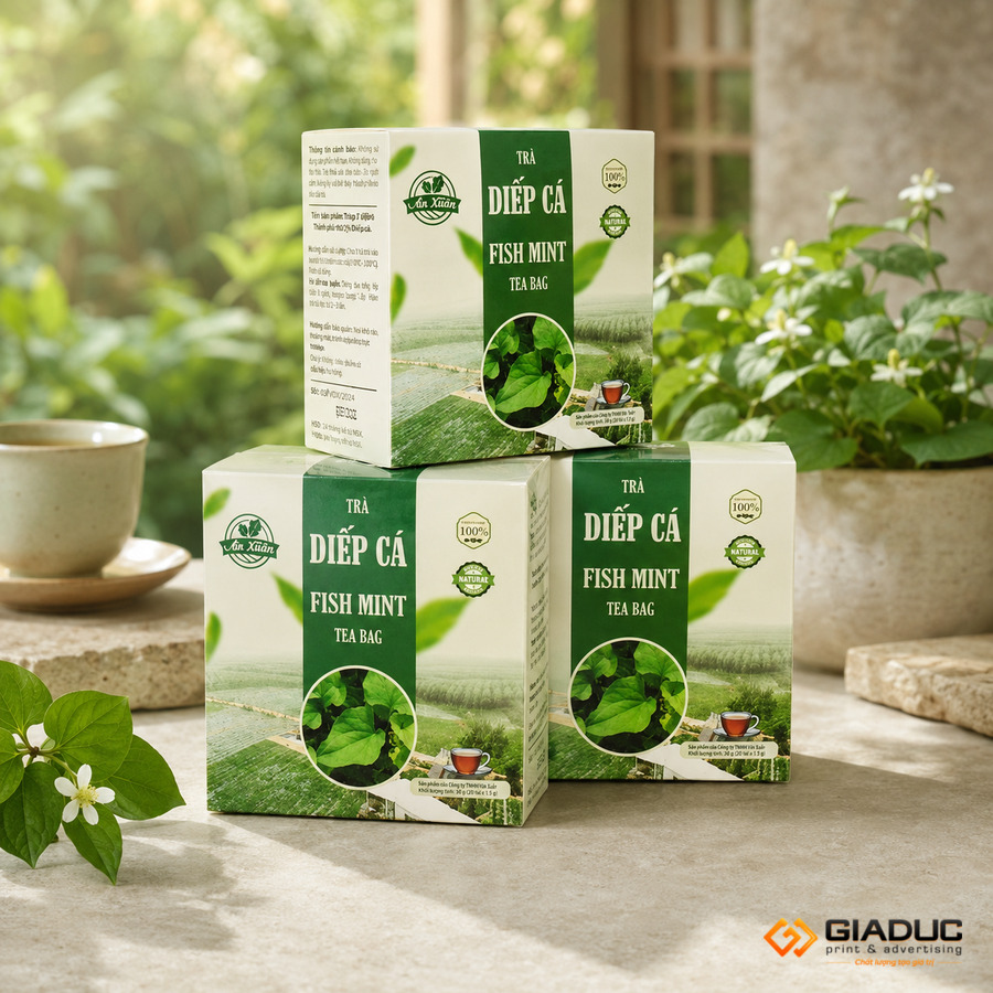 in hộp giấy đựng trà thảo mộc