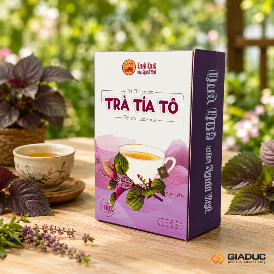 in hộp giấy đựng trà thảo mộc