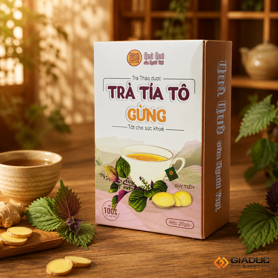 in hộp giấy đựng trà thảo mộc
