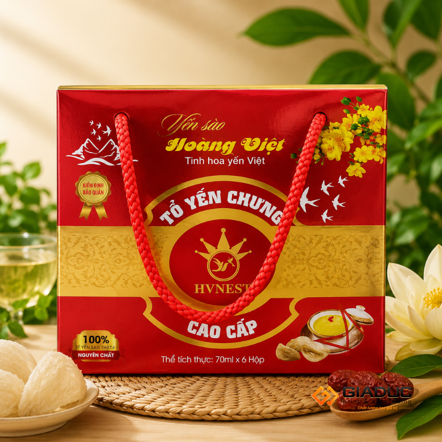 in hộp giấy đựng yến sào 1