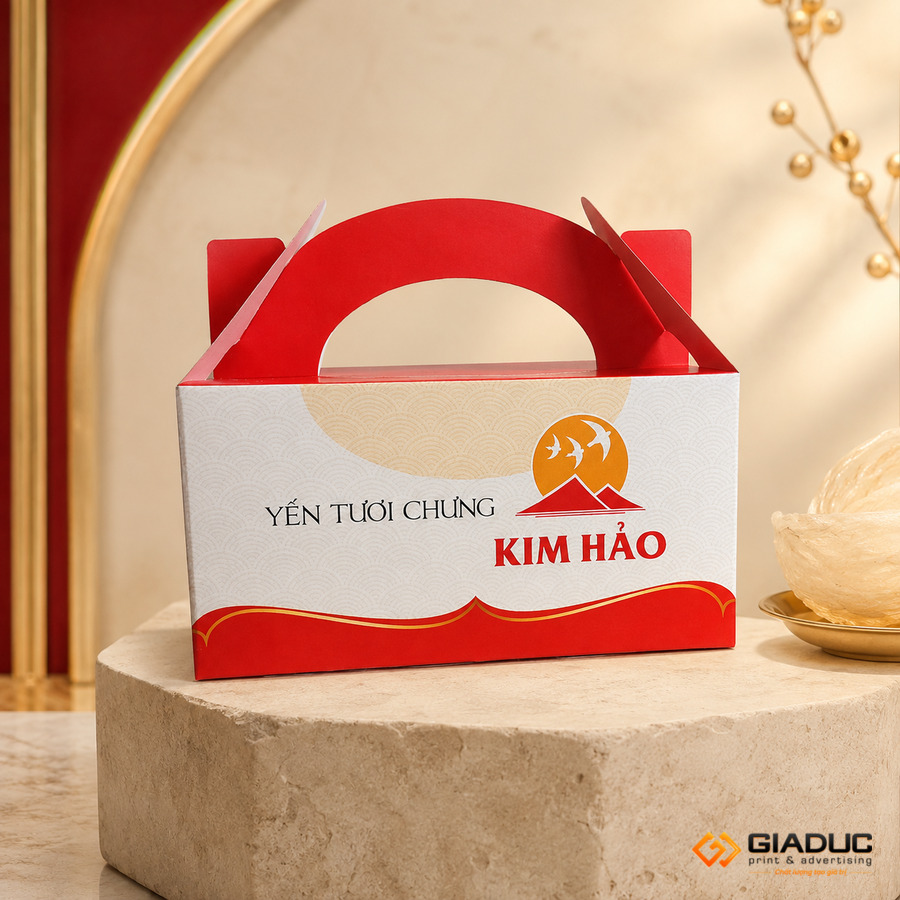 in hộp giấy đựng yến sào