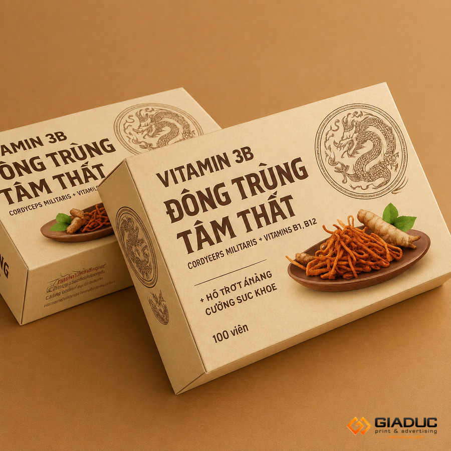 in hộp giấy thực phẩm chức năng vitamin