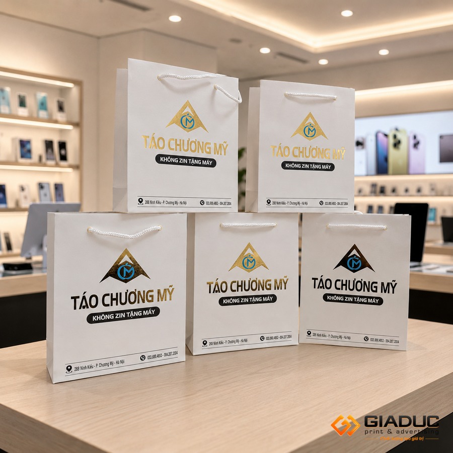 in túi giấy đựng điện thoại