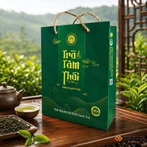 in túi giấy đựng trà