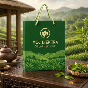 in túi giấy đựng trà