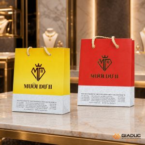 in túi giấy đựng trang sức