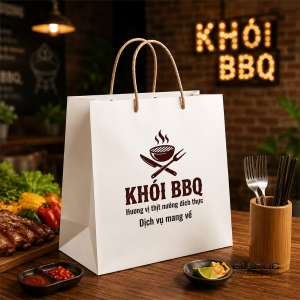 in túi giấy nhà hàng BBQ 1