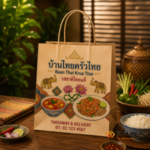 in túi giấy nhà hàng Thái 1