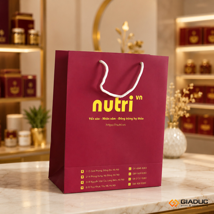 in túi giấy quảng cáo