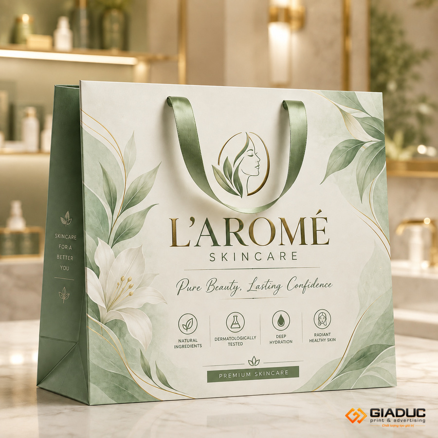 in túi giấy skincare